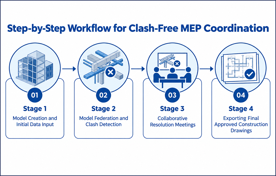 Step-by-Step Workflow for Clash-Free MEP Coordination